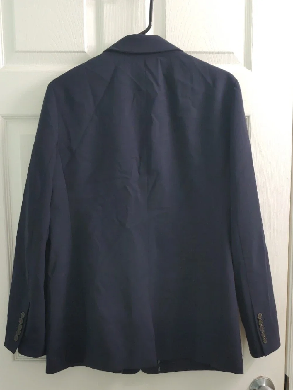 J. Crew Tollegno Wool Blazer Women's Navy Single-Button Sport Coat Size 14